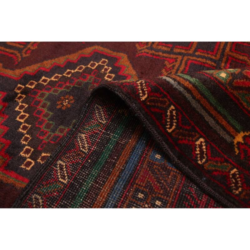 ECARPETGALLERY Hand-knotted Teimani Dark Brown Wool Rug - 3'7 x 6'7