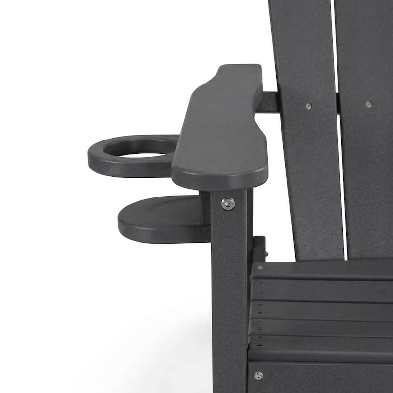 3-Piece HDPE Bar-Height Patio Bistro Set, 42.1" Square High Top Pub Table + 2 Bar Chairs, All-Weather Outdoor Dining Set