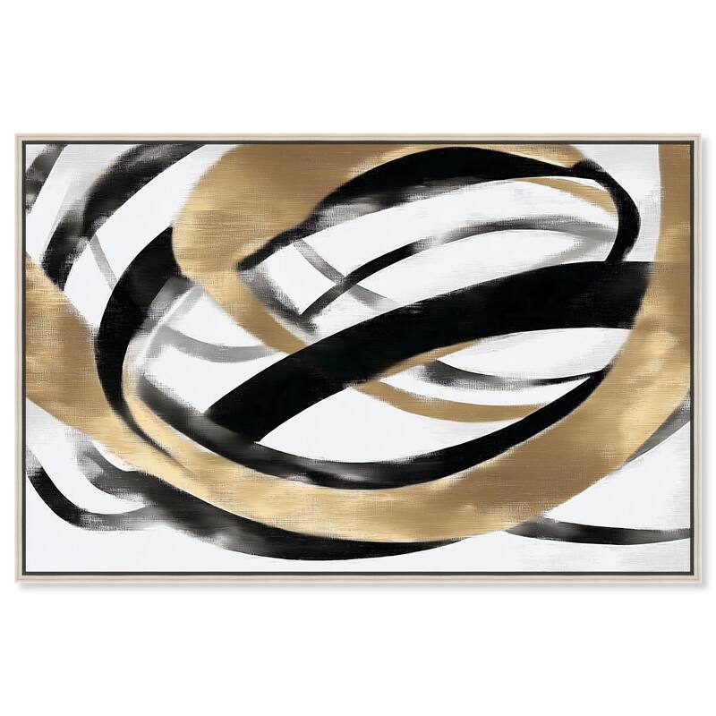 Loops of Luxury I Canvas by Art Remedy - Silver - 15" x 10"