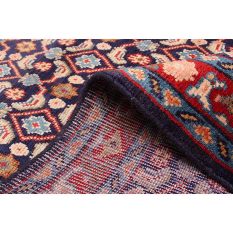 ECARPETGALLERY Hand-knotted Andelz Dark Navy Wool Rug - 3'5 x 10'0