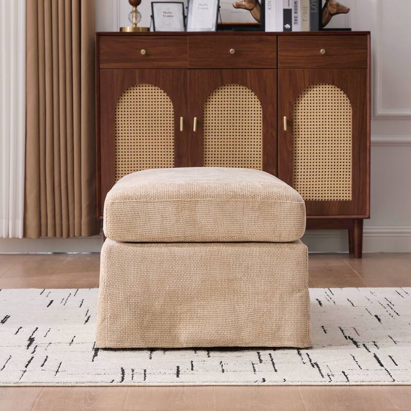 Modern Upholstered Ottoman, Foot Stool for Living Room Bedroom Entryway and Office,