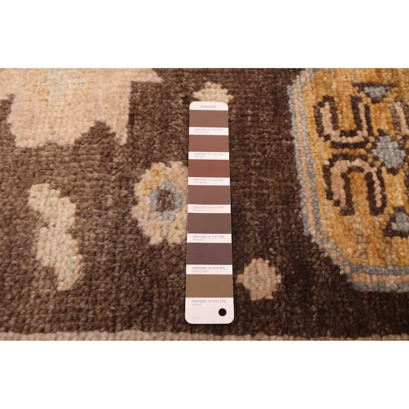 ECARPETGALLERY Hand-knotted Jules Serapi Dark Brown Wool Rug - 10'0 x 13'4