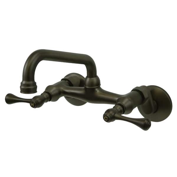 slide 2 of 19, Kingston Brass Kingston 1.8 GPM Wall Mounted Bridge Kitchen Faucet
