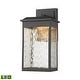 preview thumbnail 1 of 0, Elk Home Newcastle Matte Black With Water Glass 1 Light Wall Sconce