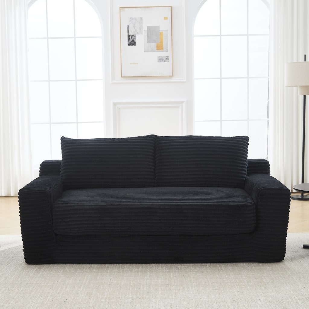 Sofa 70-in Casual Black 2 -seater Loveseat - 8' x 10'