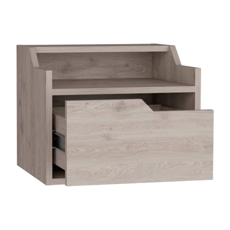 Floating Nightstand Chester, Bedroom, Light Gray,High quality and durable