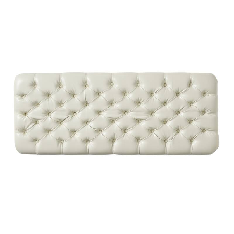 Hastings Tufted Faux Leather Storage Ottoman by Christopher Knight Home