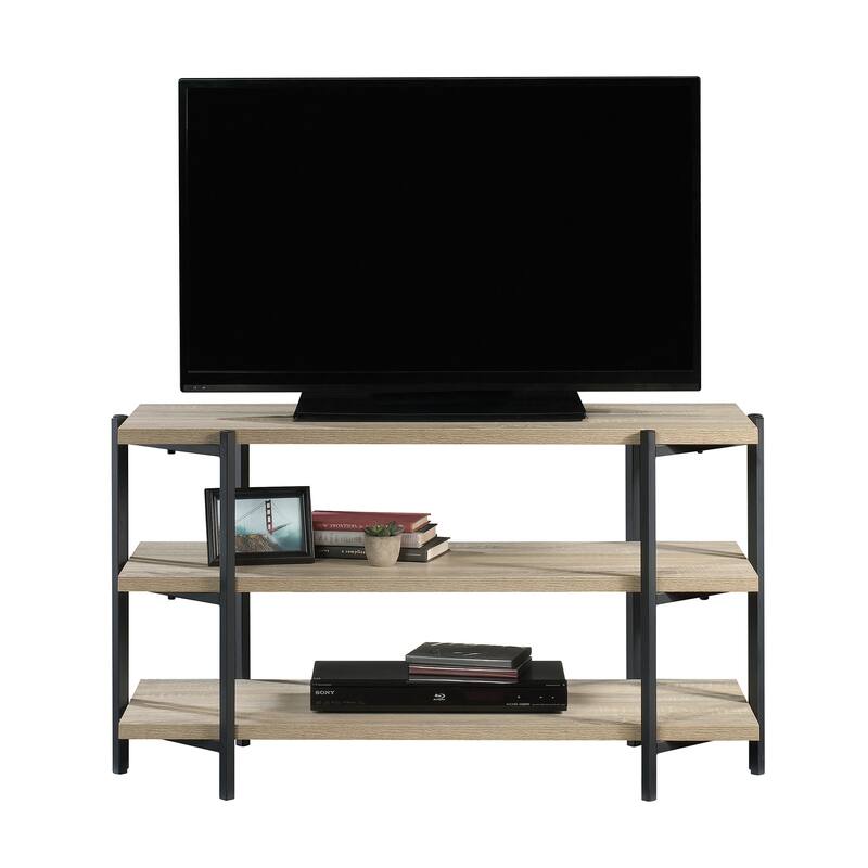 Wood Console with Thick Top Shelves, Brown - 43.70" L x 17.56" W x 23.86" H