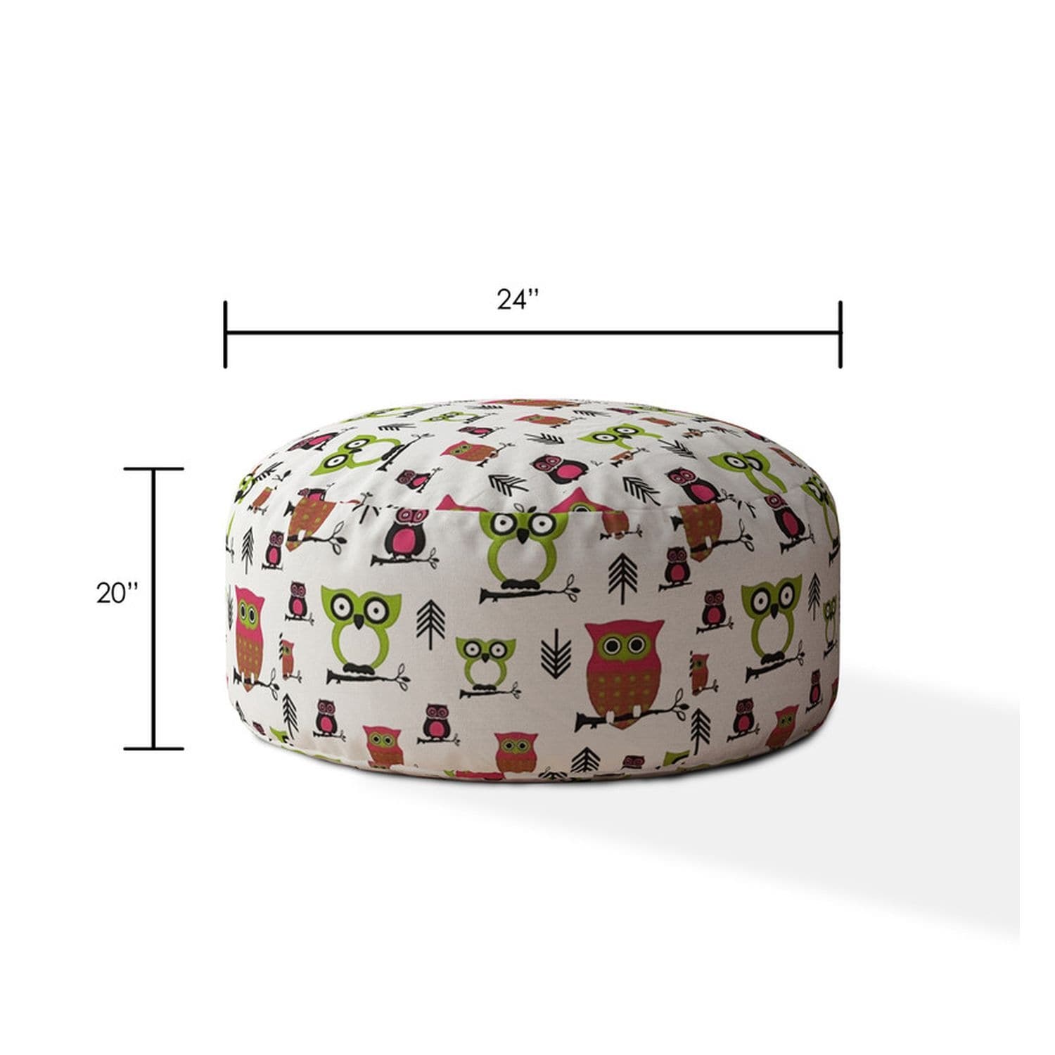 Under Desk Animal Print Bean Bag Ottoman Cotton Fabric Pouf Removable Pouf Macrame Chair for Bedroom Living Room