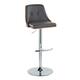 Option Grey Faux Leather/Walnut Wood/Chrome