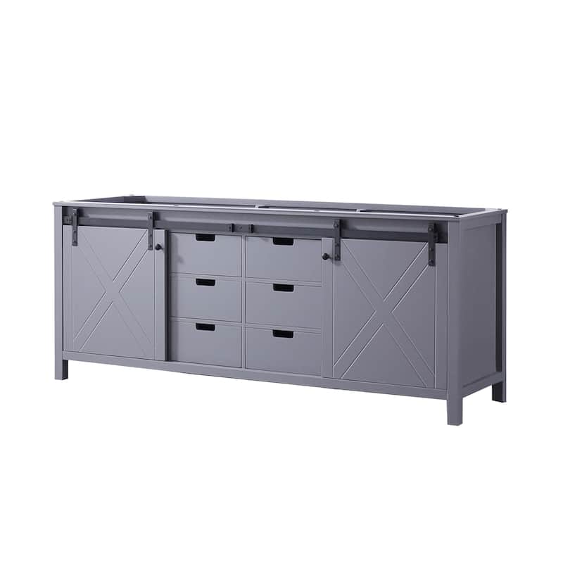 Marsyas 80 in W x 22 in D Ash Grey Double Bath Vanity