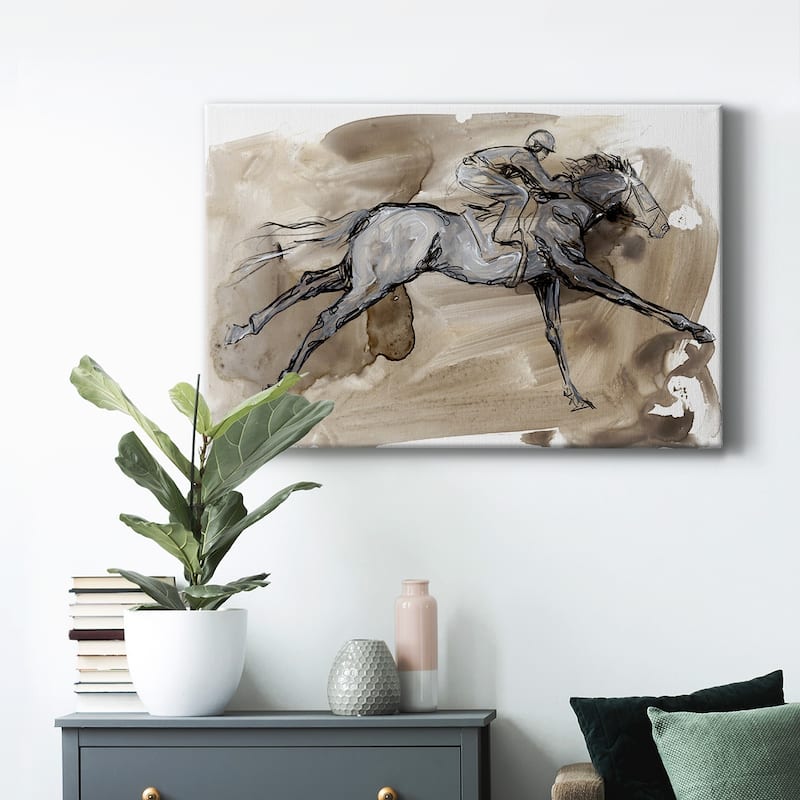Off to the Races I Premium Gallery Wrapped Canvas - Ready to Hang
