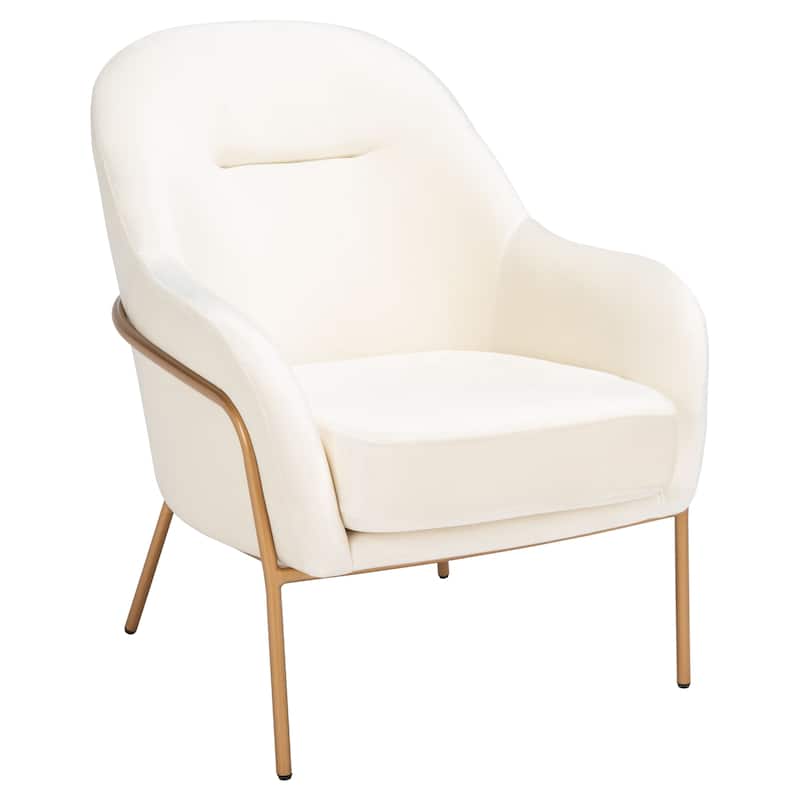 SAFAVIEH Eleazer Glam Velvet Accent Chair - 26.3" W x 31.8" L x 34" H