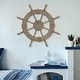 preview thumbnail 1 of 8, Adeco Large Marine Ship Wheel Nautical Decor 24 x 24