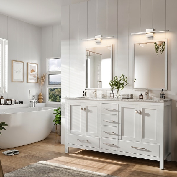 One vanity light over two mirrors on sale