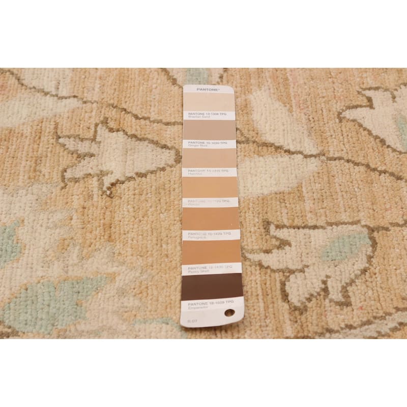 ECARPETGALLERY Hand-knotted Peshawar Oushak Brown Wool Rug - 8'9 x 11'6