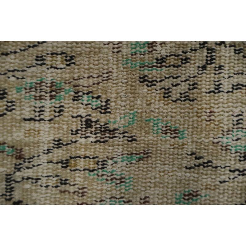 Hand Knotted Oriental 100% Wool Carpet Transitional Floral Beige & Ivories Anatolian Area Rug - 8' 10'' X 5' 11''