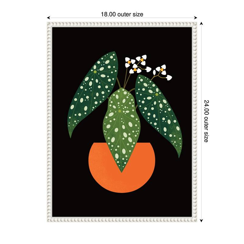 Kate and Laurel Sylvie Polka Dot Begonia Framed Canvas by Amber Leaders