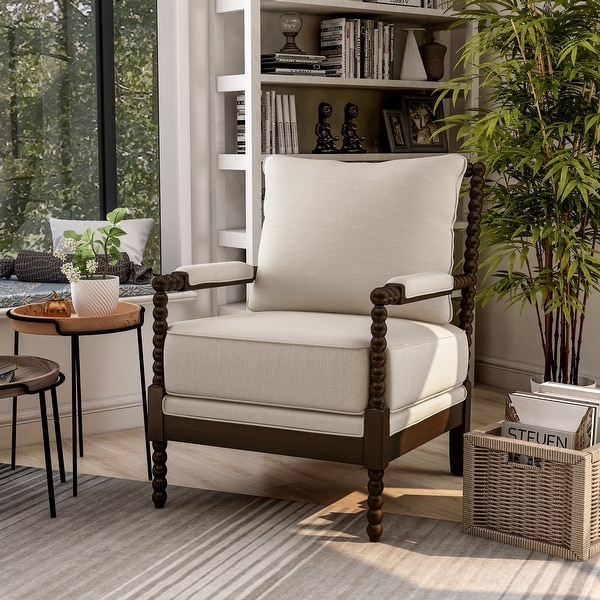 Furniture of America Digg Beige Fabric Accent Chair. Opens flyout.