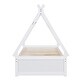 preview thumbnail 7 of 16, Twin Size House-Shaped Platform Kids Bed Frame with Headboard, Footboard, and Two Storage Drawers, Easy to Assemble, White