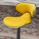 preview thumbnail 8 of 11, Velvet Swivel Barstool, Bistro High Bar Chair, Cafe Counter Chair, Adjustable Island Dining Chair, Guest Chair Set, Yellow