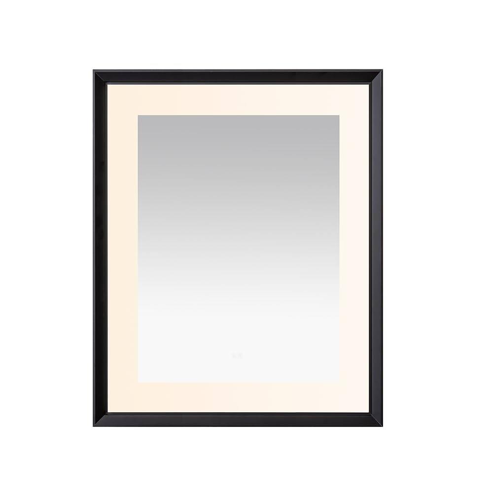Madison LED Lighted Chamfer Frame Mirror, Defogger, 3 Color Temperature Lighting, Wall Mount Vertical or Horizontal Installation