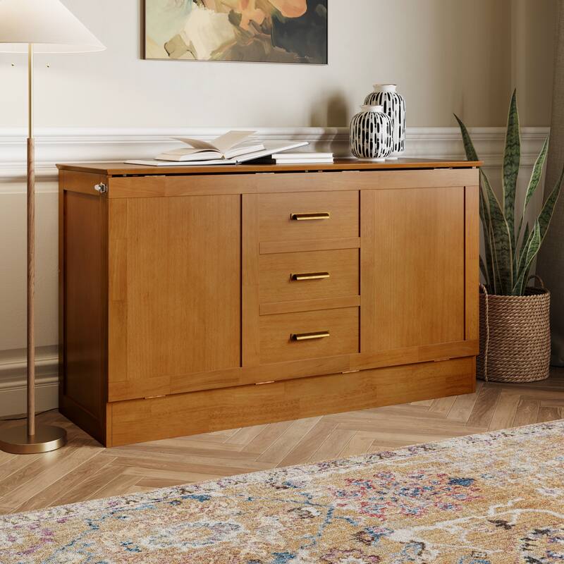 AFI Charleston Murphy Bed Chest with 6" Mattress