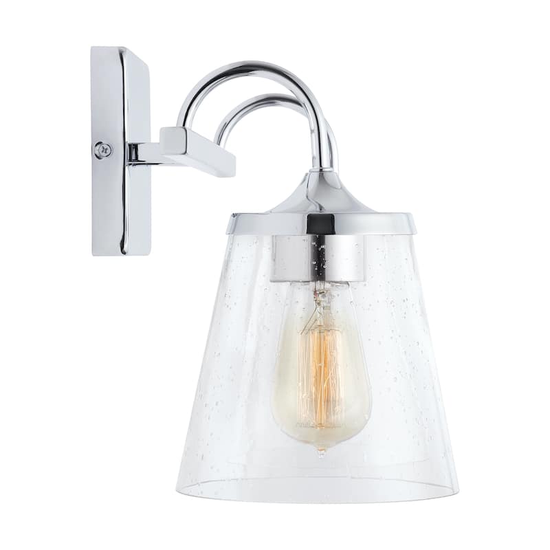 Jayne 2-light Bath/ Vanity Fixture w/ Clear Seeded Glass