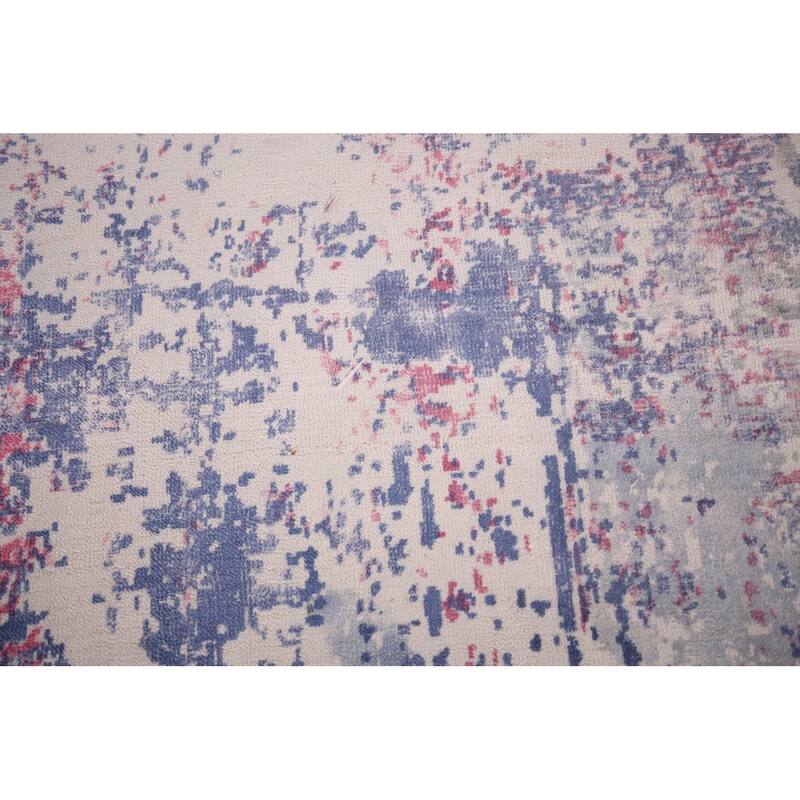 All-Over Abstract Contemporary Rug Hand-Knotted Bedroom Wool Carpet - 6'7"x 10'2"