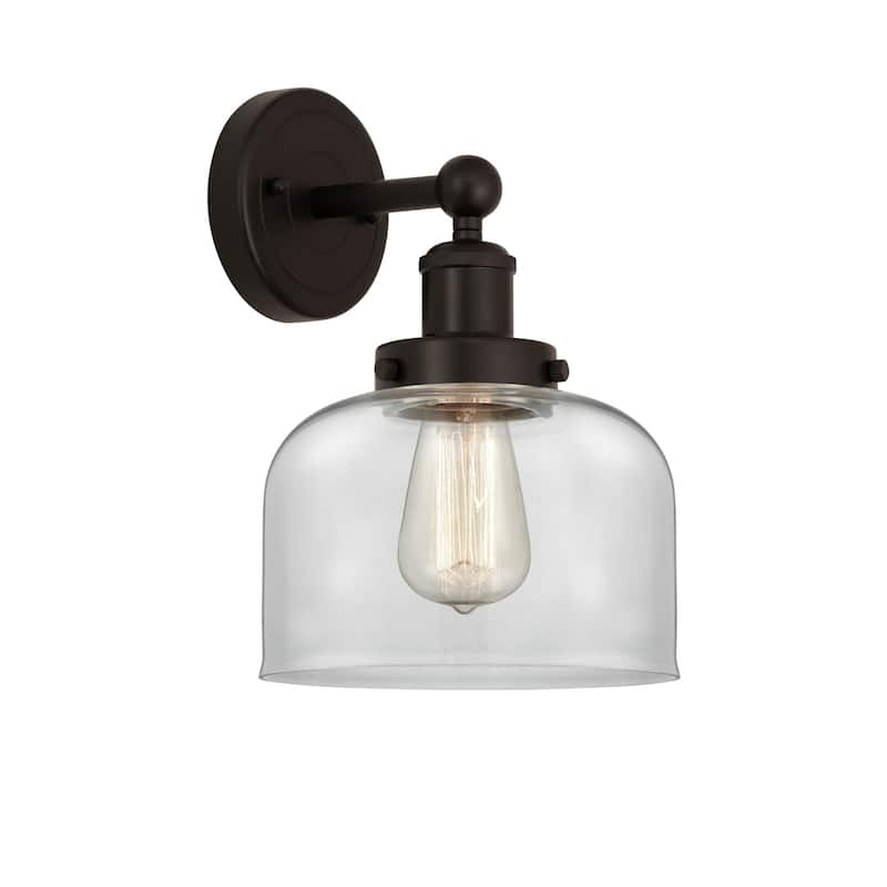 Innovations Lighting 616-1W-10-7-L Bell Sconce Bell 10" Tall Wall - Oil Rubbed Bronze / Clear