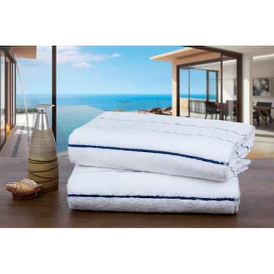 Ample Decor Superior Cotton Beach Towel Absorbent Cabana Striped - 30" x 68"