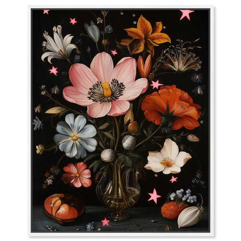 TANY's Floral Universe II Canvas by Art Remedy - White - 16" x 20"
