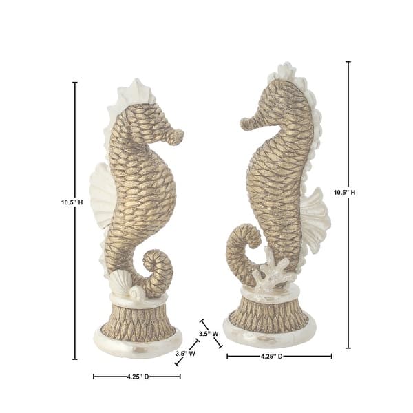 10.5" Resin Seahorse Set of 2