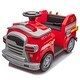 preview thumbnail 5 of 18, 12V Kids Ride On Electric Car.Fire Engine Shape Design with Early education function Red