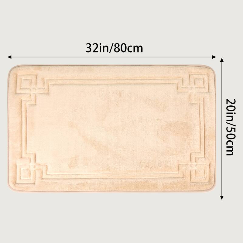 Geometric Pattern Bathroom Mat Soft Memory Foam Absorbent Non-Slip Back Bath Rugs Home Gifts
