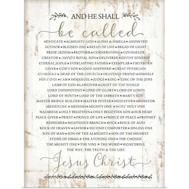"Names of Christ" Poster Print - Multi