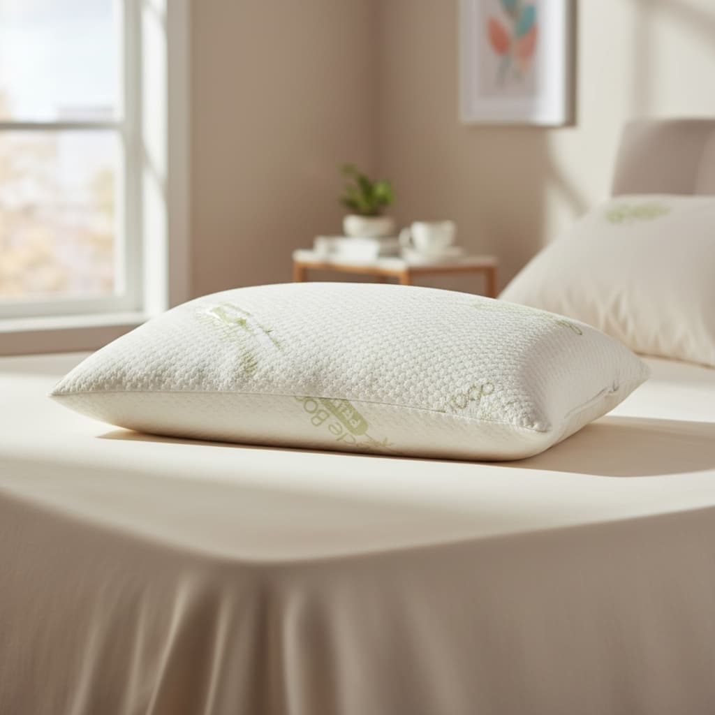 Miracle Shredded Foam Pillow with Bamboo Fabric Cover, Standard - White