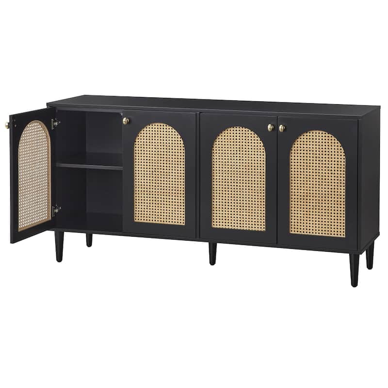 Lifestorey Montello 4-Door Sideboard with Cane