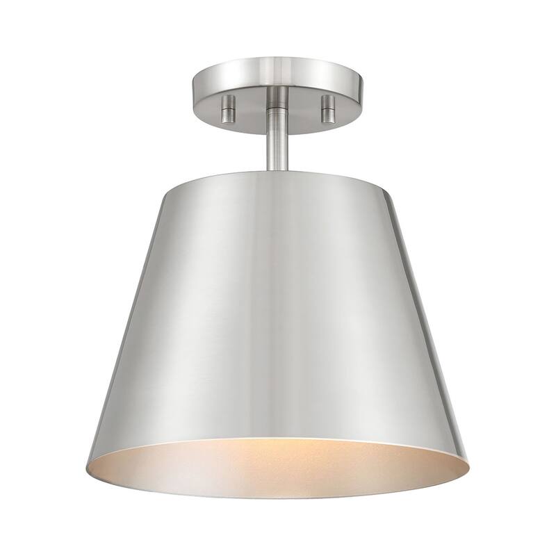 Bellevue SHCF47537 10" Wide Semi-Flush Ceiling Fixture - Brushed Nickel