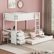 preview thumbnail 4 of 17, Twin-over-Twin Bunk Bed with Twin size Trundle, Storage and Desk,Multifunctional Bunk Bed with Storage