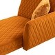 preview thumbnail 6 of 30, Colorful Velvet Sofa Accent Sofa Adjustable Loveseat Sofa with Metal Feet