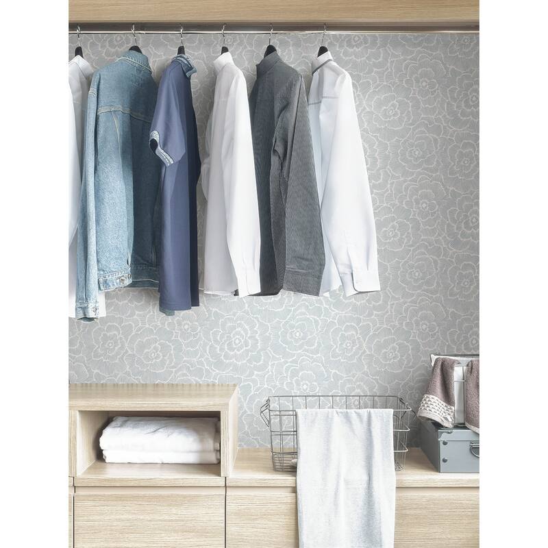 NuWallpaper Blue Saraya Peel & Stick Wallpaper - 20.5-in x 216-in