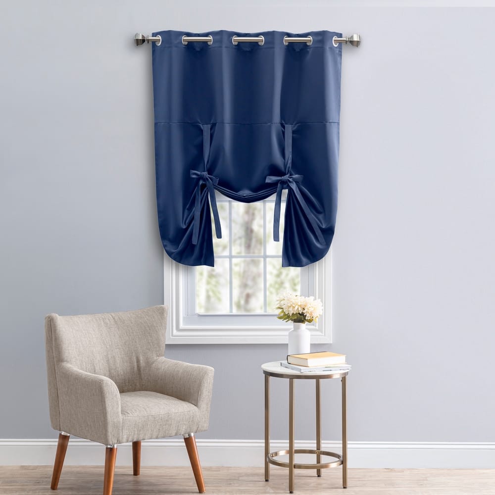 Ultimate Blackout Gorgeous Grommet Tie Up Curtain Panel