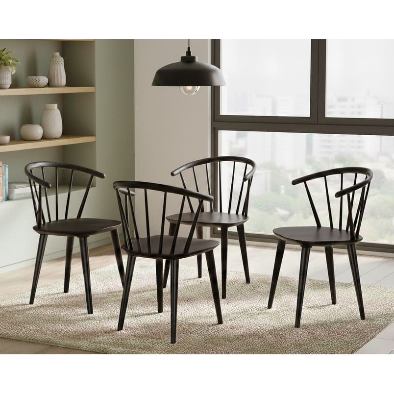 Simple Living Florence Modern Farmhouse Solid Wood Dining Chair (Set of 4)