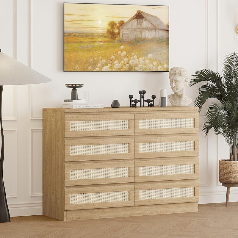 8 Drawer Double Dresser, Wooden Dresser Chest
