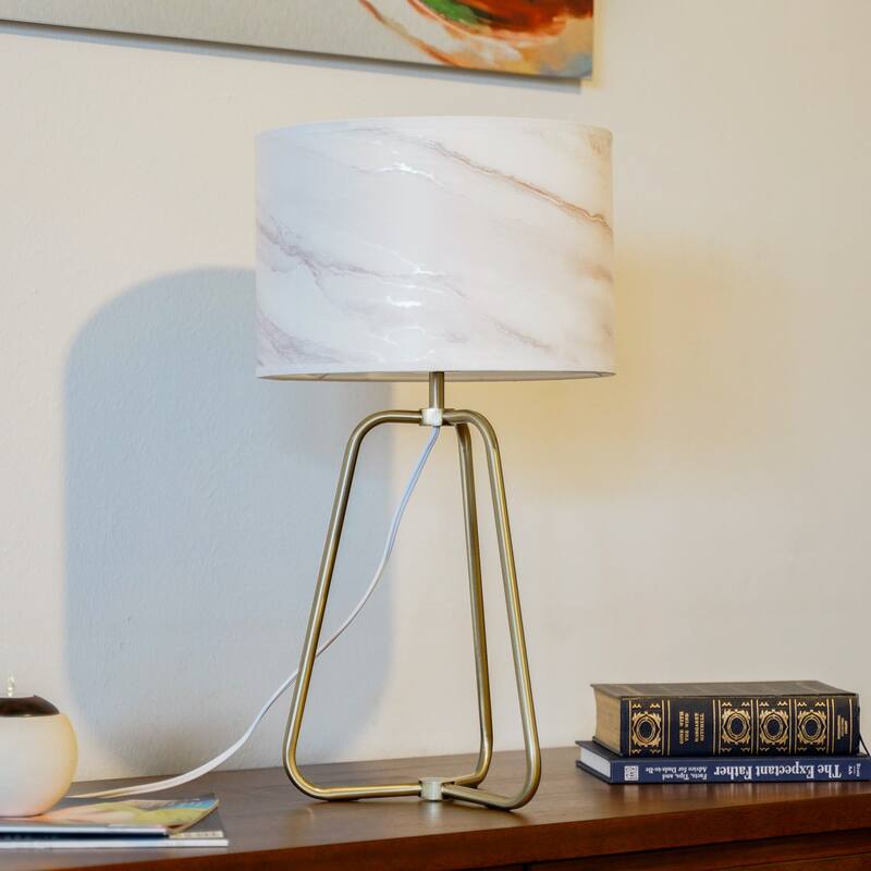 New Design Small Modern Stylish Desk Lamp In Stock In The United States, Easy To Install, Optima Marble Lampshade Table Lamp