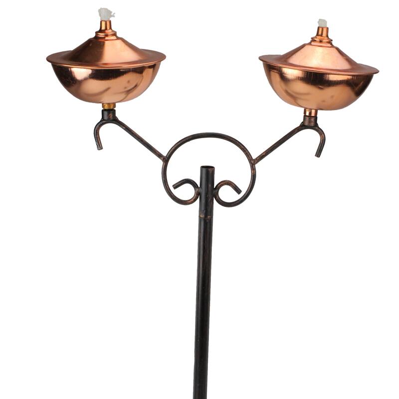 42" Shiny Sleek Copper Oil Lamp Outdoor Patio Torch