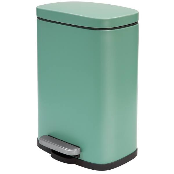 Turquoise kitchen trash can