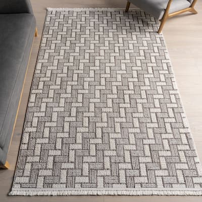 Nuloom Alora Geometric Tassels Area Rug