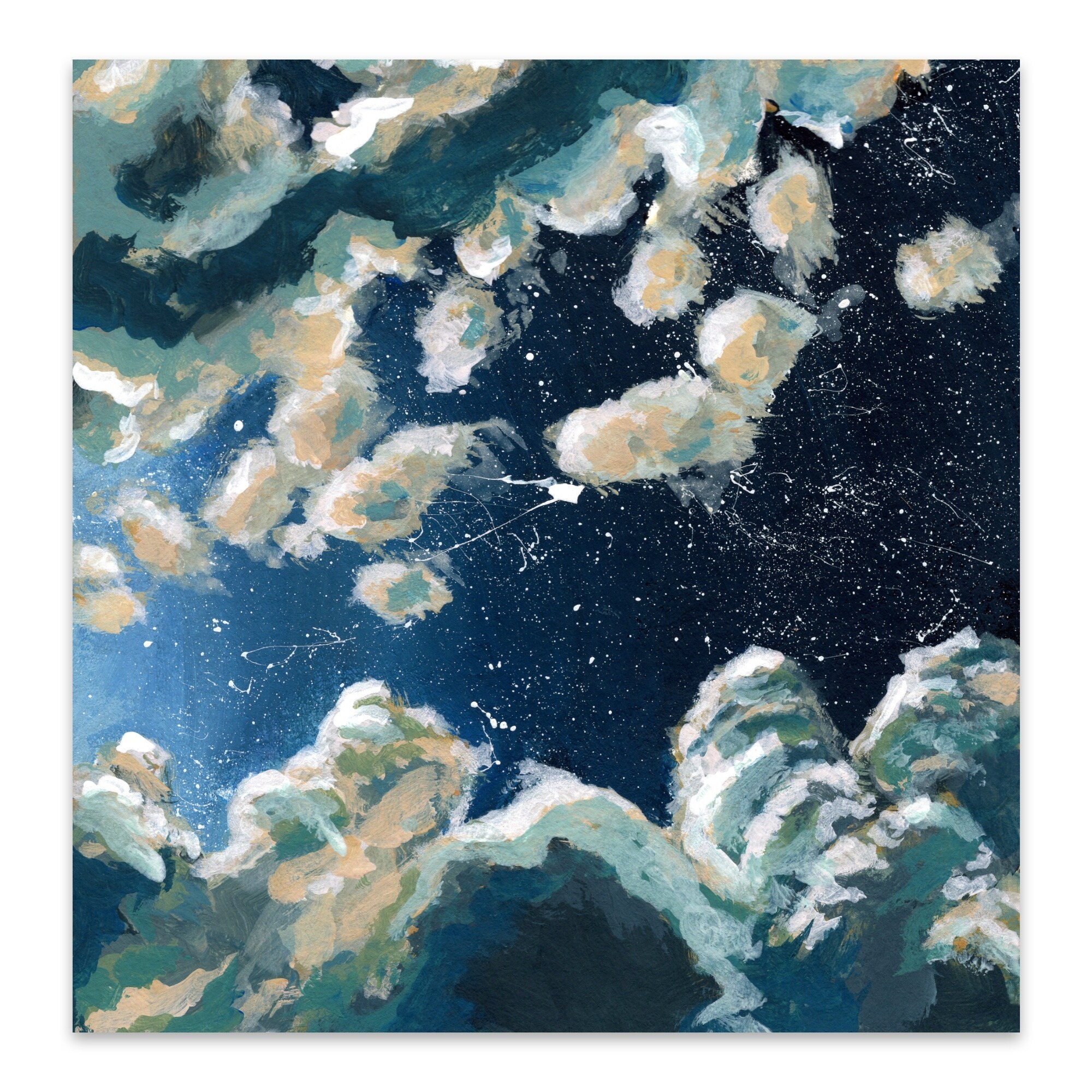 Clouds Night Sky Pattern Patterns Metal Wall Art Print Overstock 31904317